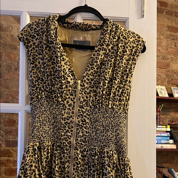 Anthropologie Tommie Leopard Print Midi Dress - Picture 2 of 8